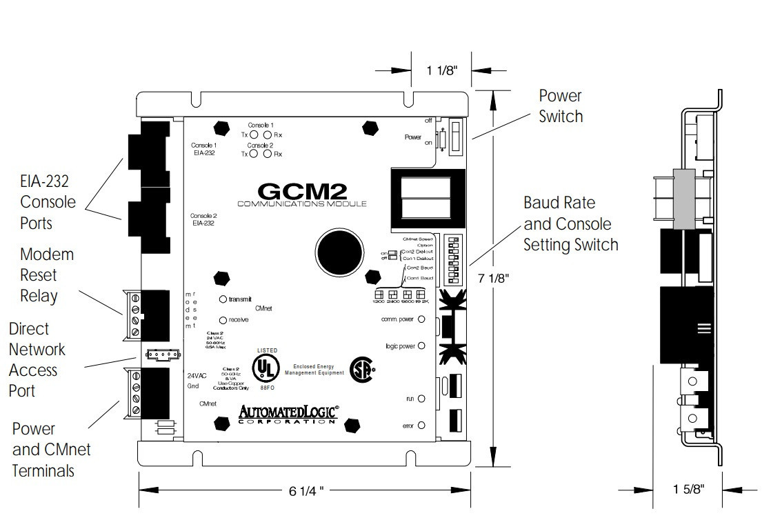 Automated Logic #GCM2, Gateway Communication Module, Refurbished