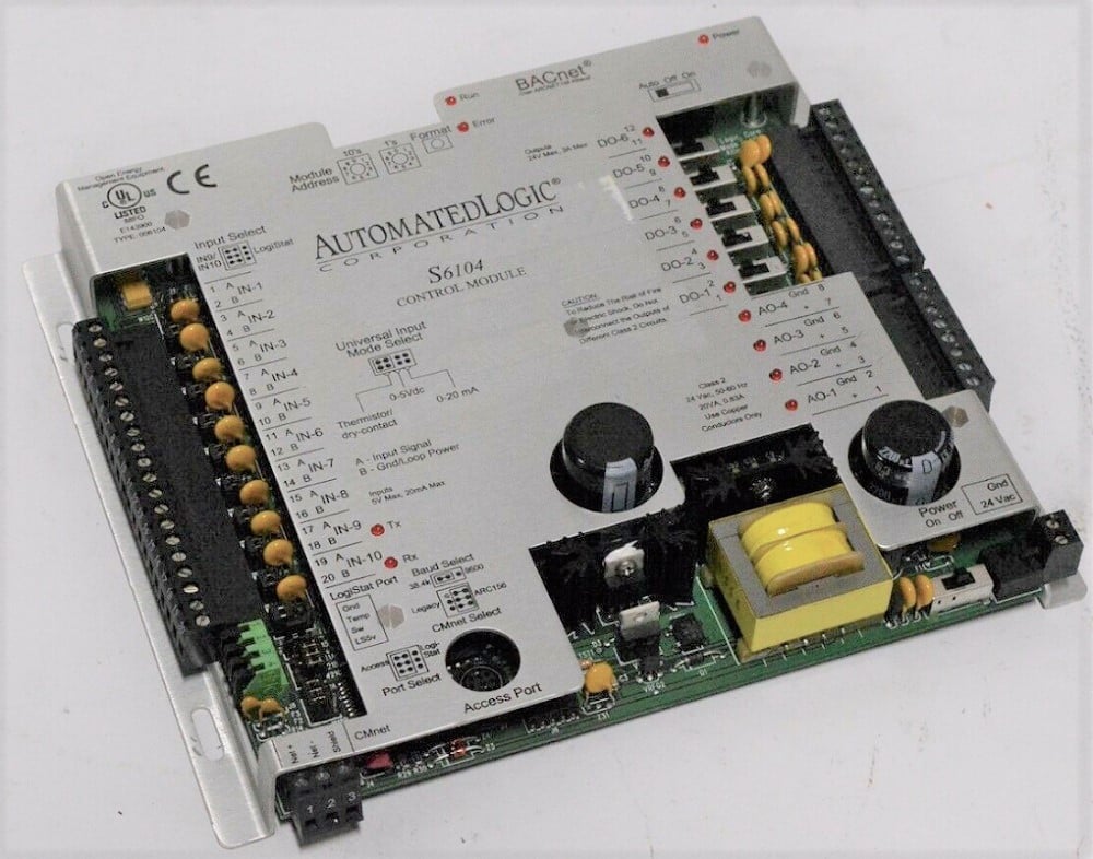 ALC Automated Logic Corporation S6104 Single Equipment Controller, 20 Point, Refurbished