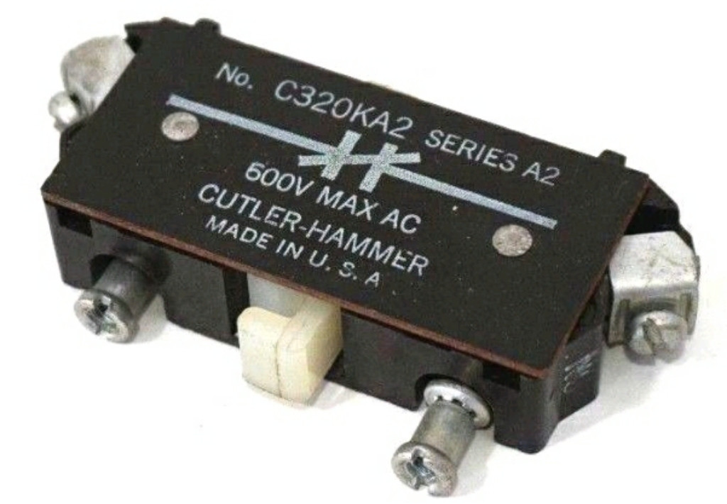 Cutler-Hammer C320KA2 Auxiliary Contact, Freedom Series, 1NC Configuration, NEW