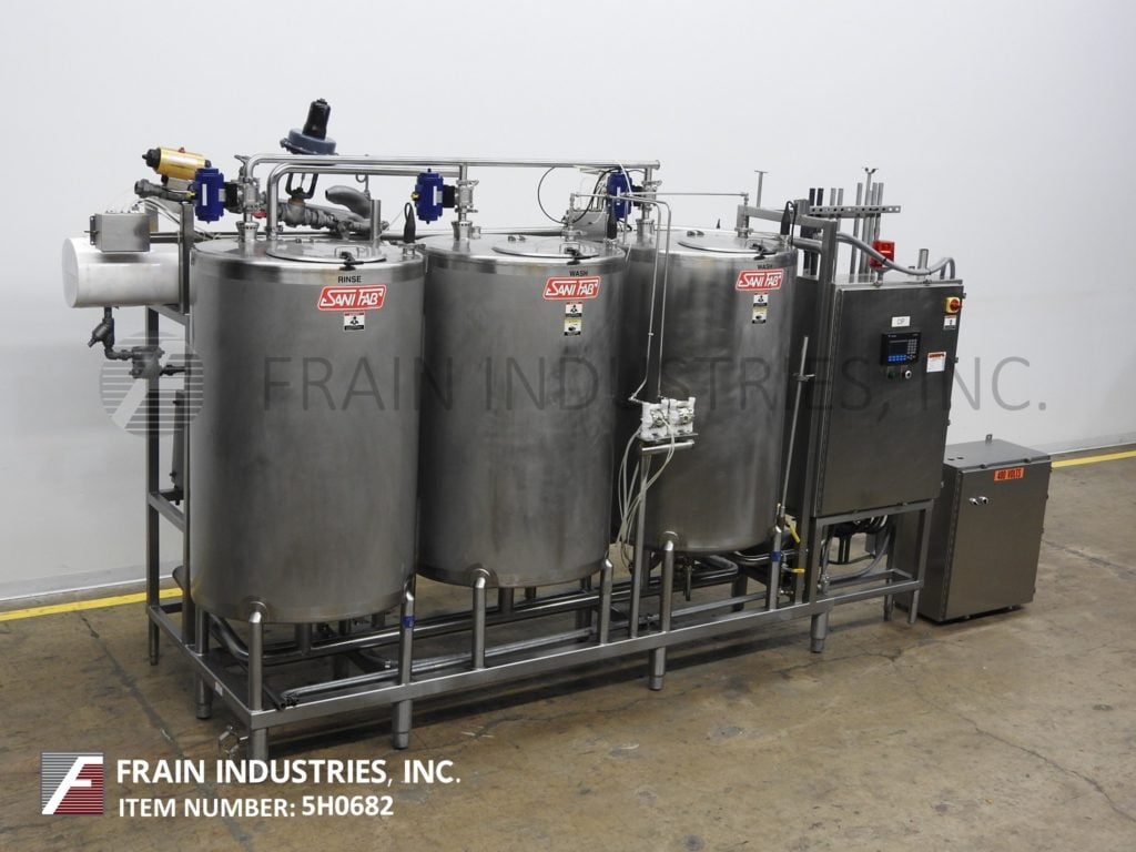 A & B Process Systems, stainless steel, 3 tank CIP system, A/B PLC, A/B ...