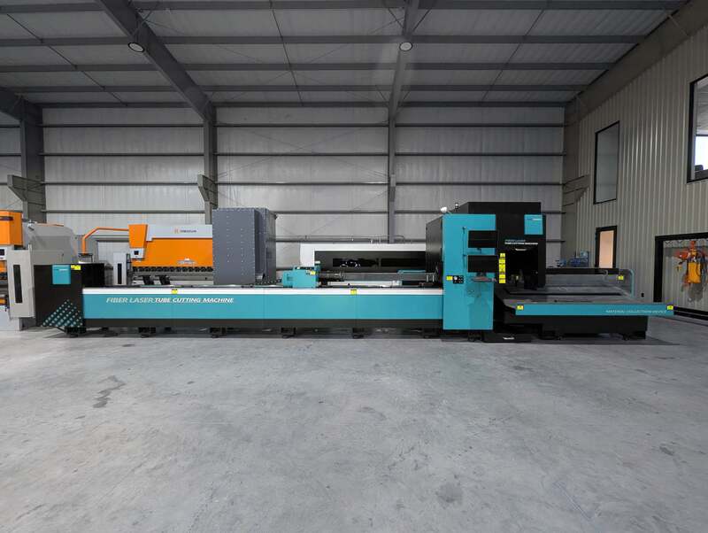 DNE #D-TUBE-2260K2T2, CNC fiber tube laser cutting machine, 6000 watt, 8" max diameter, 240" loading length