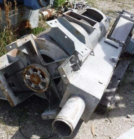 Gala #303-VDW, spin dryer, dewater plastic pellets, 304SS, 15 HP, vertical, #1272557 (3 available)