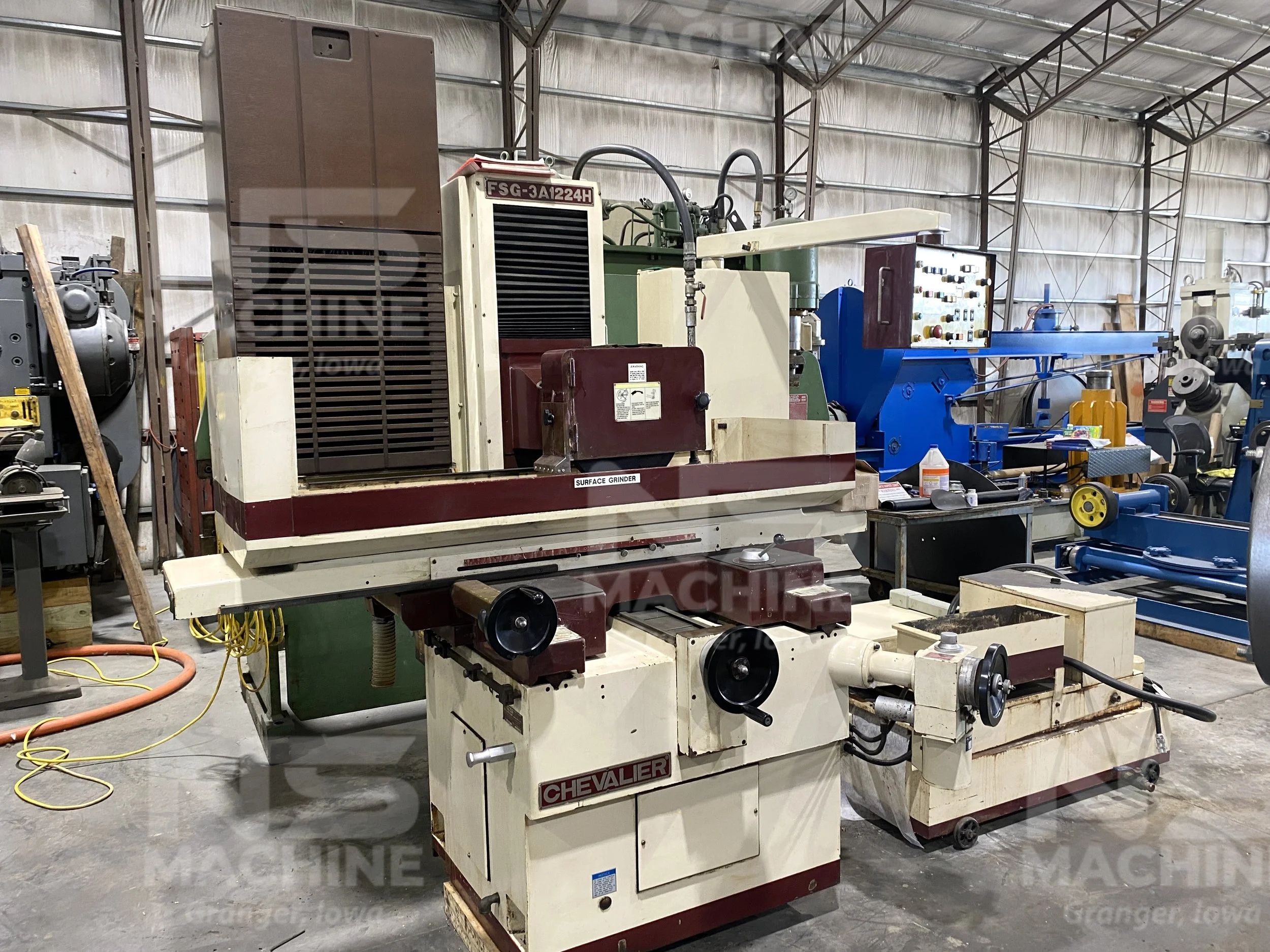12" x 24" Chevalier #FSG-3A1224H, hydraulic surface grinder, 14" x 2" x 5" wheel, 3-axis automatic feeds