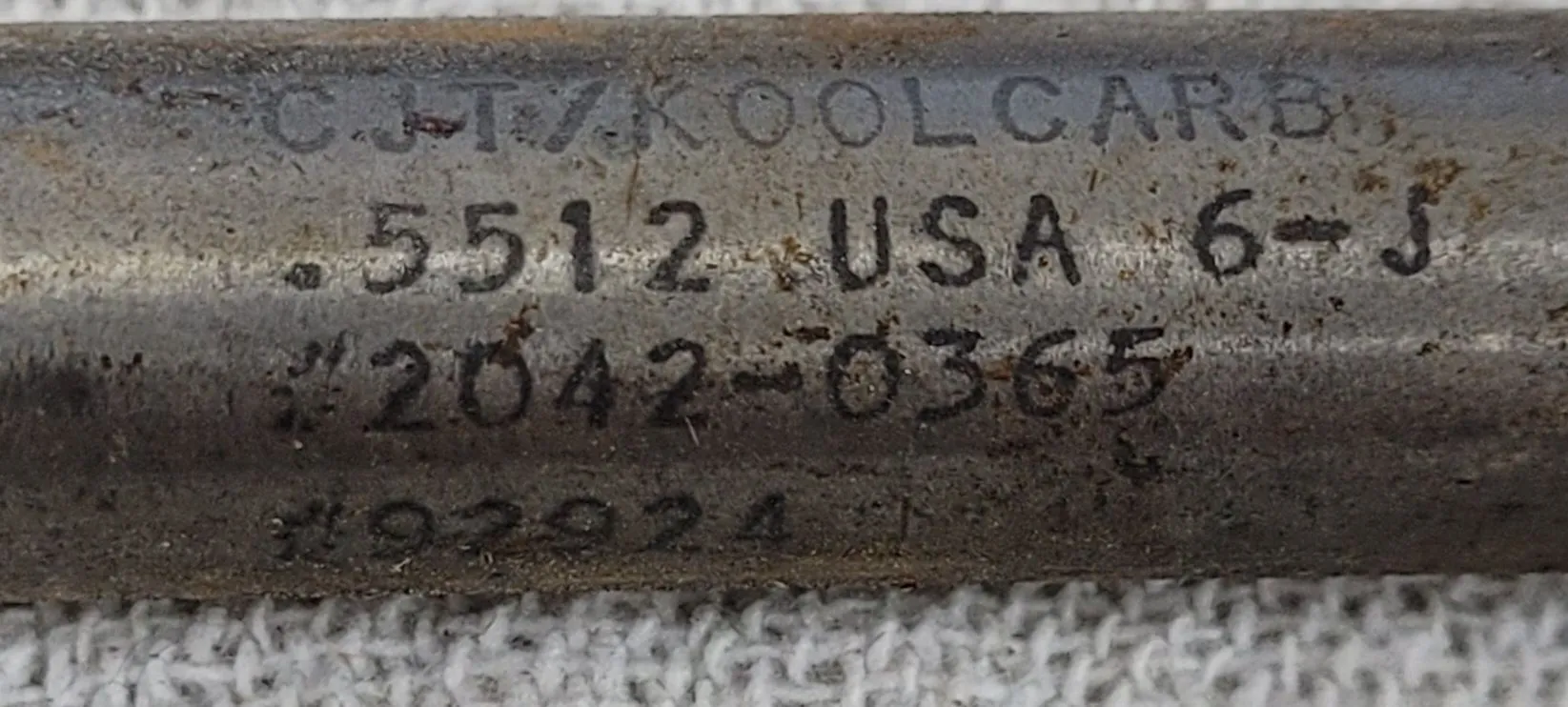 CJT, Koolcarb straight flute carbide drill, .5512" (14 mm) diameter, 14" OAL