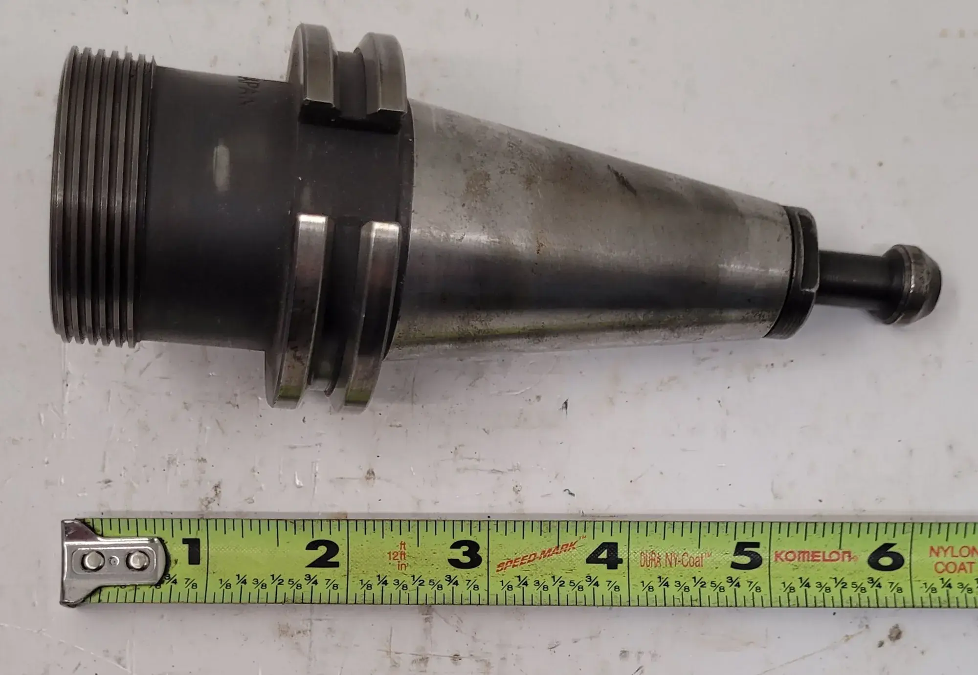 Lyndex #C40S7-1000, CAT 40 tool holder, 1.375" bore diameter, 2-1/8" projection, 6" OAL