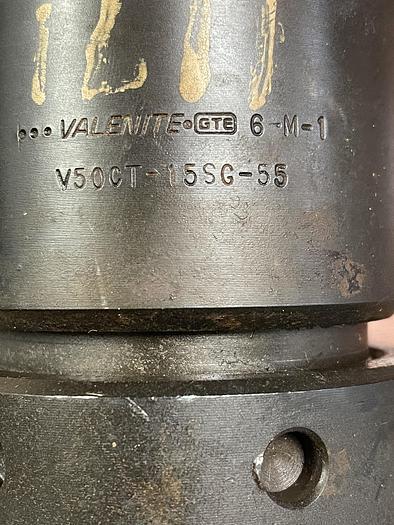 Valenite #V50CT-15SG-55, CAT 50 Collet Holder, TG150 Series, 5.5" Gage Length, 0.0004" TIR
