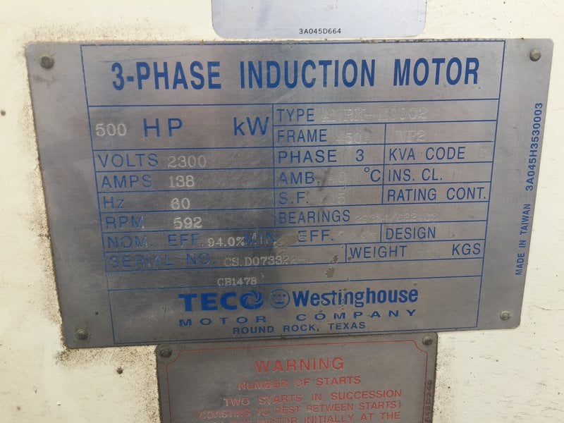 Hp Rpm Teco Westinghouse Frame A Weather Protected Enclosure Type Eht