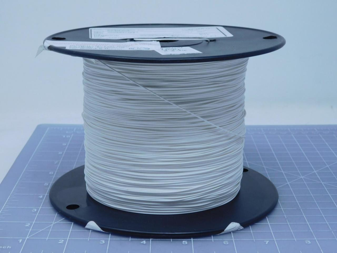 Wiremasters #M22759/11-26-9, White 26 AWG PTFE Tape/Fiberglass Braid Wire, 2000'