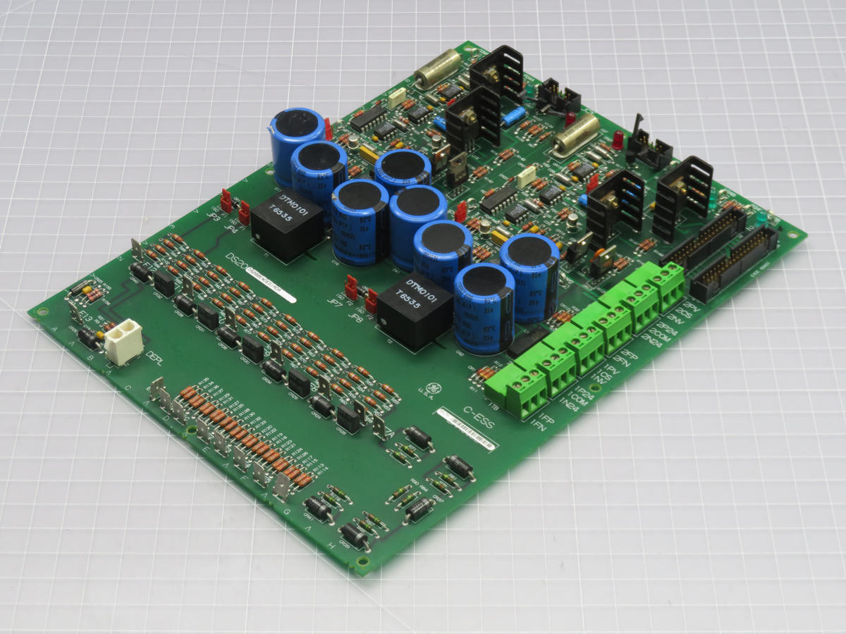 GE #DS200EXDEG1A, Circuit Board, Exciter Drive Analog I/O, 8 Capacitors