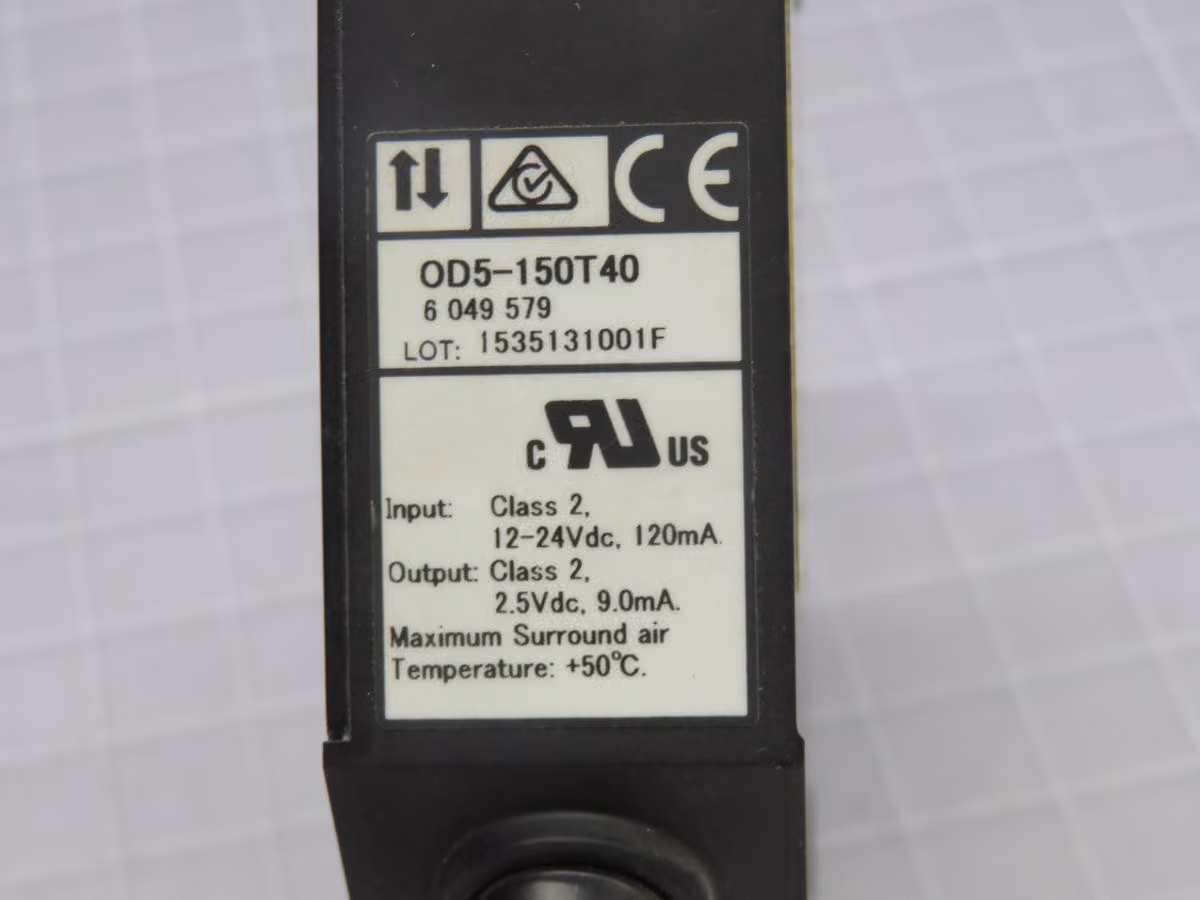SICK #OD5-150T40, Photoelectric, 100-200mm Range, 10m Resolution, IP67 (2 available)