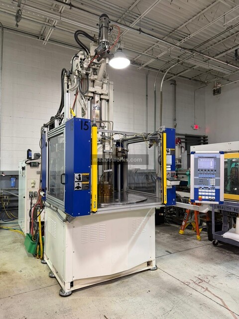 165 Ton, 5.2 oz., Battenfeld #Vertical-R-150/400V, Vertical Hydraulic Injection Molder, 50.4" rotary platen