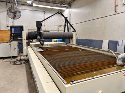 OMAX #60120, abrasive waterjet, 77" x 144" table, 62" x 126" cutting capacity, EnduroMax 40 HP pump, 55,000