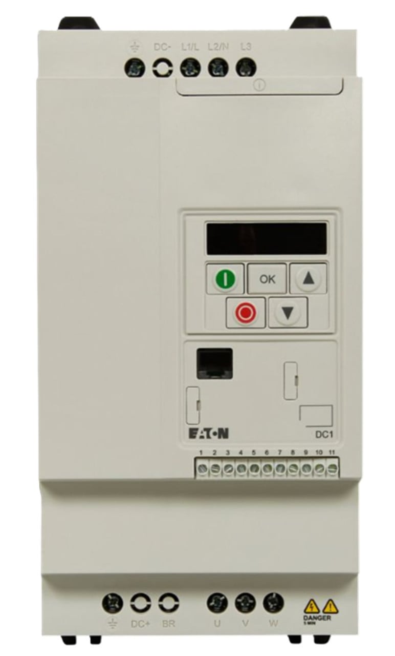 15 HP Eaton #DC1-34024NB-A20CE1, powerxl dc1 vfd variable frequency, NEW