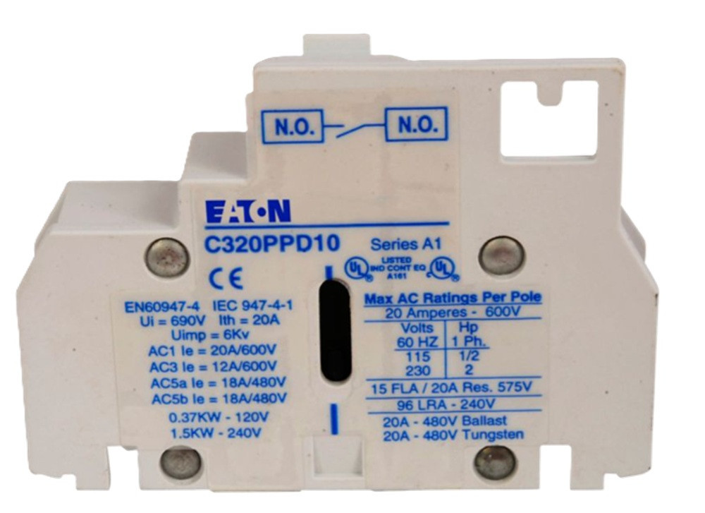 Eaton #C320PPD10, Add-On Power Pole Kit, 1NO Contact, NEMA Size 00-2, NEW