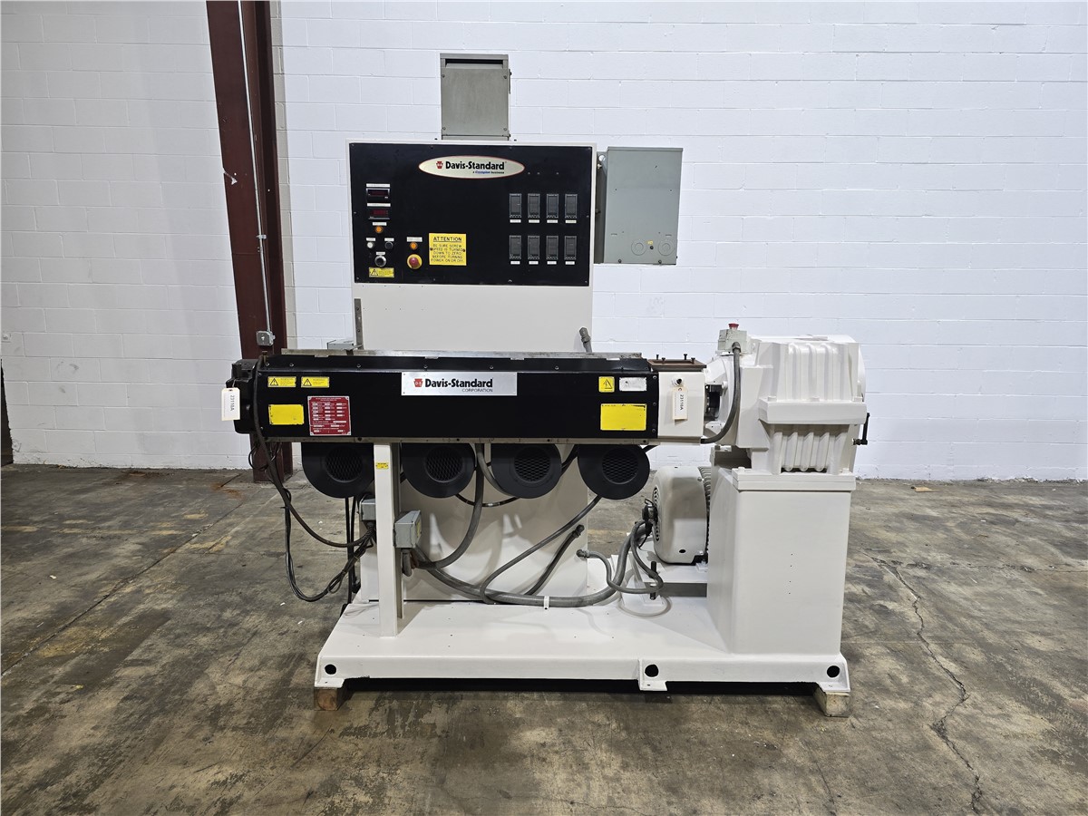 2.5" Davis Standard #MV25IN25, extruder, air cooled, 4 barrel zones, 4 downstream zones, 42" centerline, 50