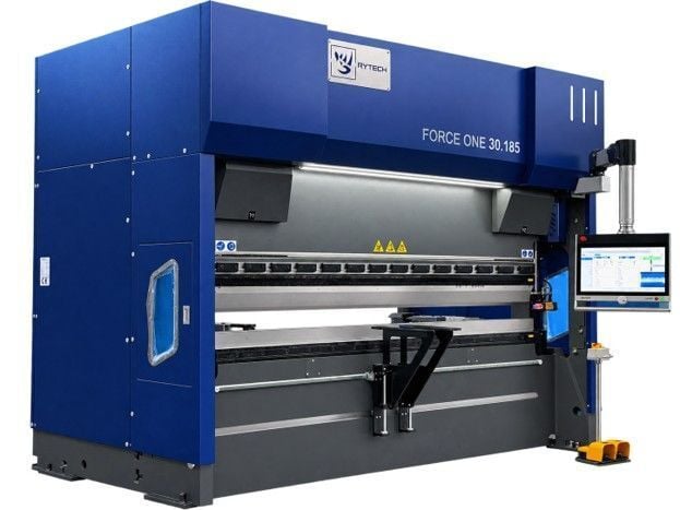 198 Ton, Rytech #Force-One-180-3000, CNC Hydraulic Press Brake, 10' overall, 118.11" working length, 9.84"