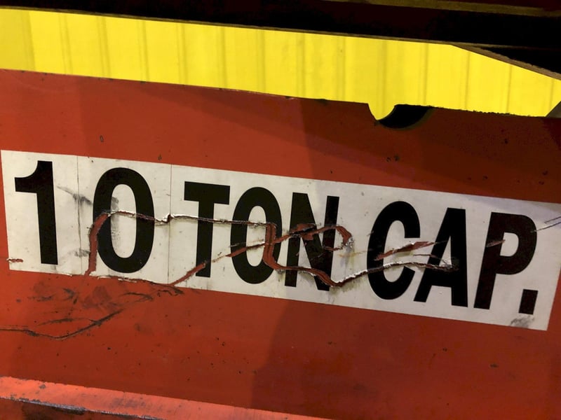 20000 lb. Bushman 6100, single rim / grab vertical coil lifting tong