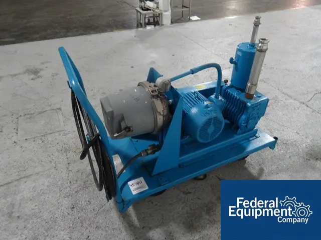 15 CFM, Kinney #KC-15, Vacuum Pump, 3 HP, 460 V., explosion proof, on cart - Image 3