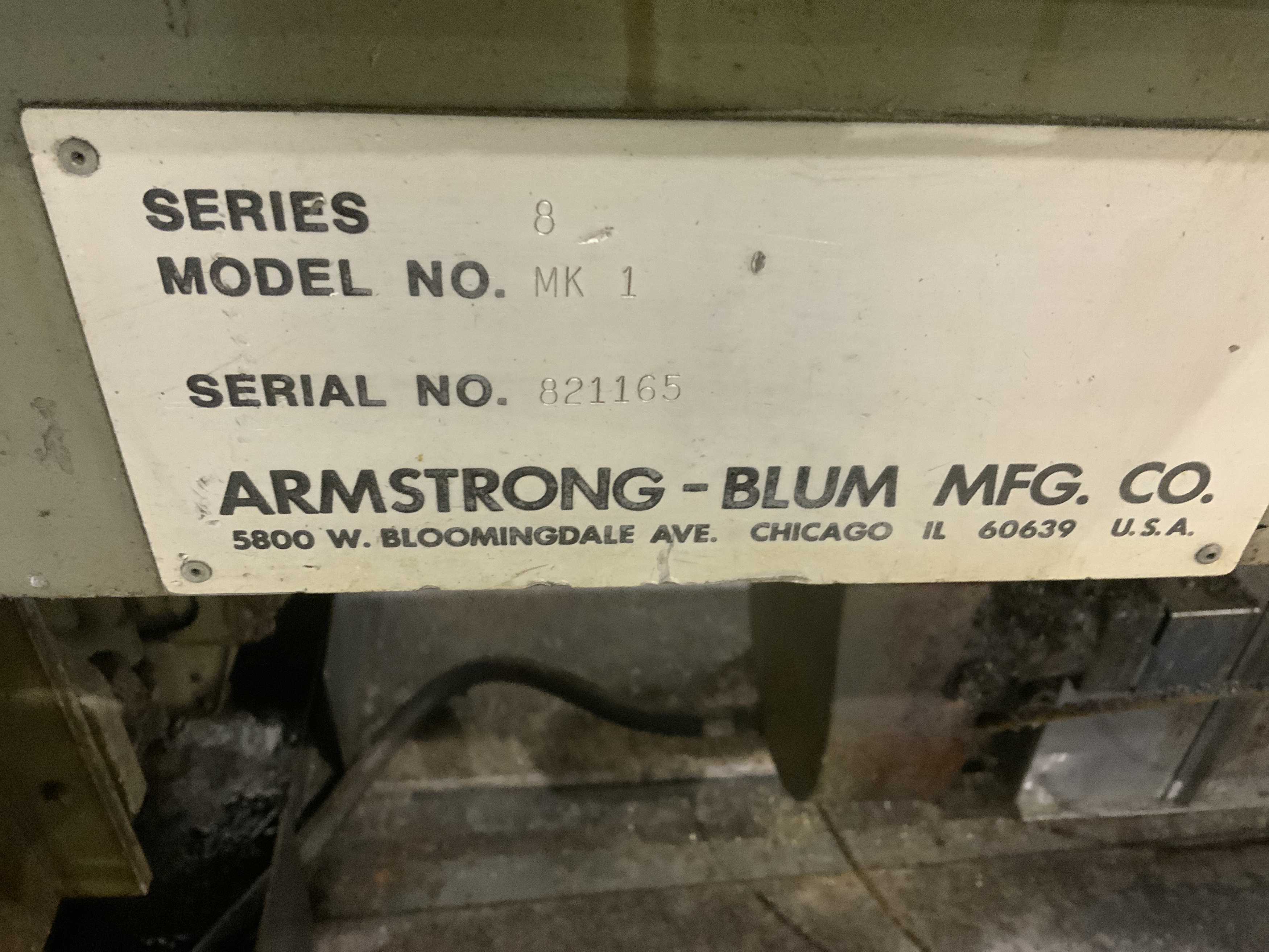 18" x 20" Marvel #Series-8-Mark-I, vertical tilt frame band saw, 1" blade, coolant with side pans, 2 HP, 1987 - Image 6