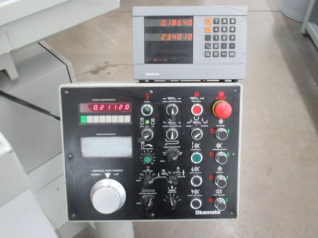 12" x 24" Okamoto #ACC-12.24DX, 3-axis hydraulic surface grinder, incremental down feed, Heidenhain digital - Image 4