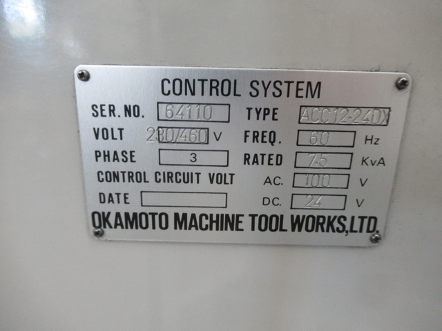 12" x 24" Okamoto #ACC-12.24DX, 3-axis hydraulic surface grinder, incremental down feed, Heidenhain digital - Image 9