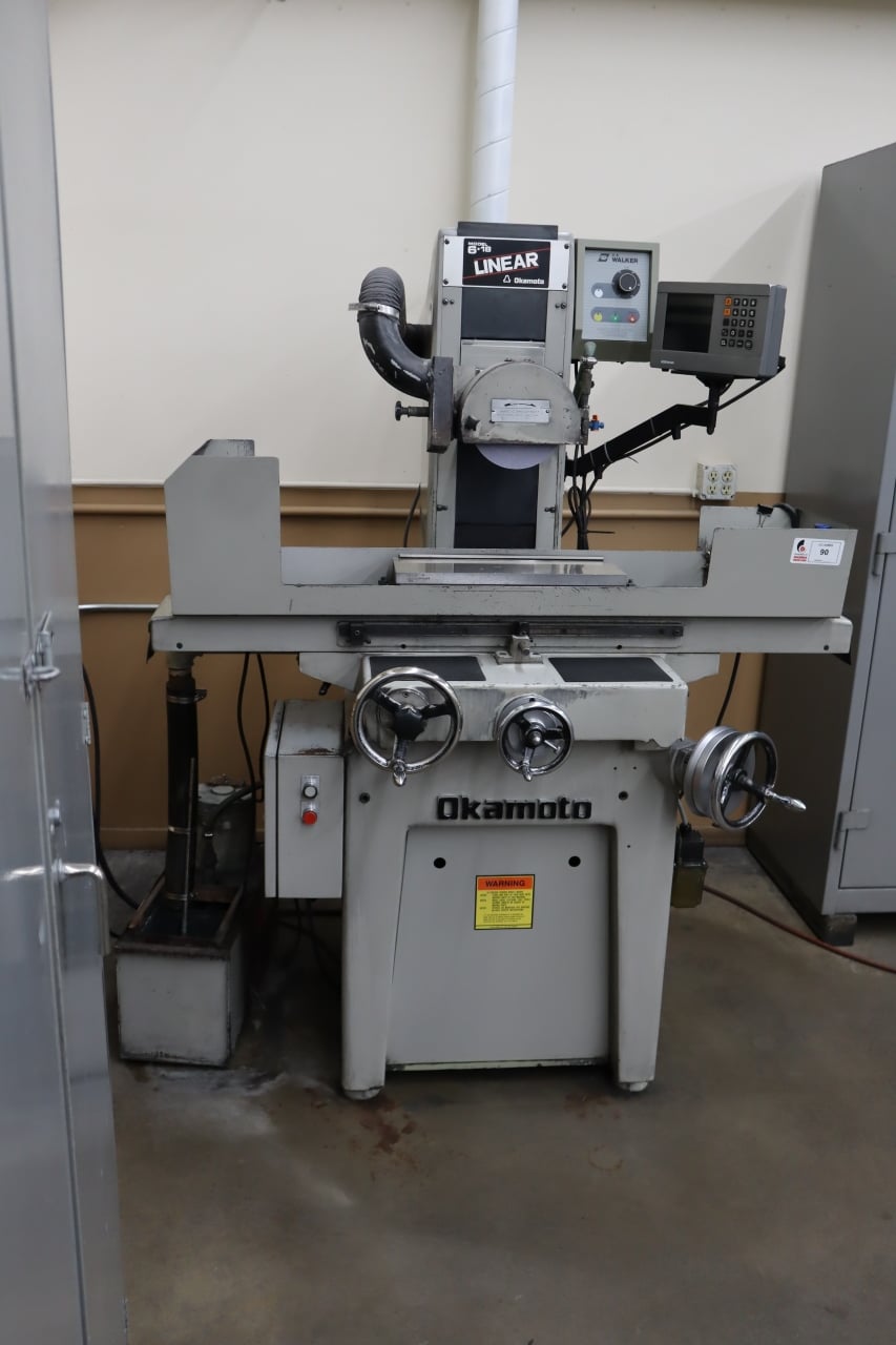 6" x 18" Okamoto #LINEAR-618, hand feed surface grinder, Heidenhain 2-axis digital read out, Walker EM chuck - Image 7