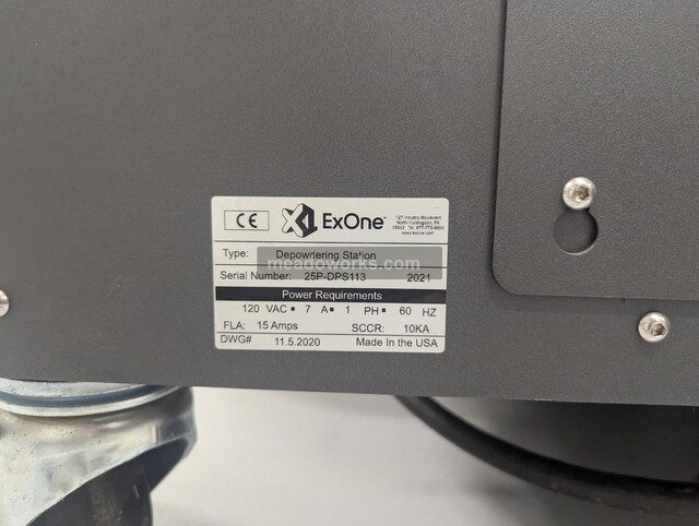 ExOne #X1-25PRO, Binder Jet 3D Printer, 15-3/4" x 9-13/16" x 9-13/16" build volume, depowdering station, cure - Image 8
