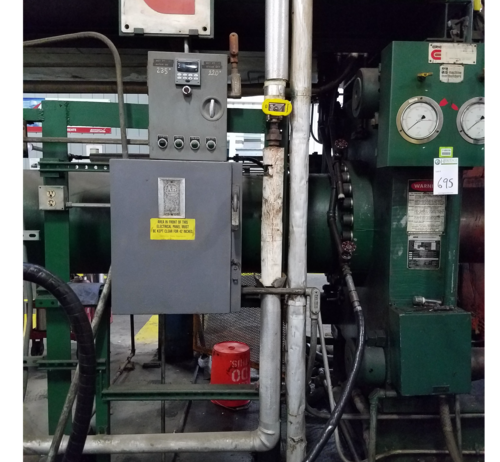 400 Ton, Erie, 4-post horizontal, 175" stroke, 245" DLO, 36" x40" bed area, 200 HP hydraulic system, PLC, 1994 - Image 5