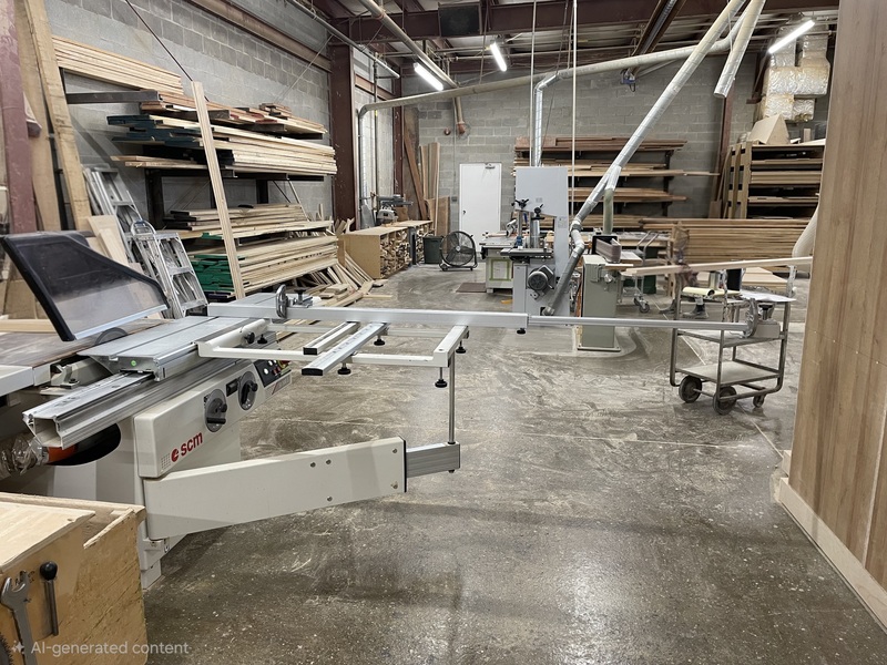 SCM #SI300S, Sliding Table Saw, 63" squaring stroke, 12" blade, 60" rip capacity, 3.9" max. blade projection - Image 3