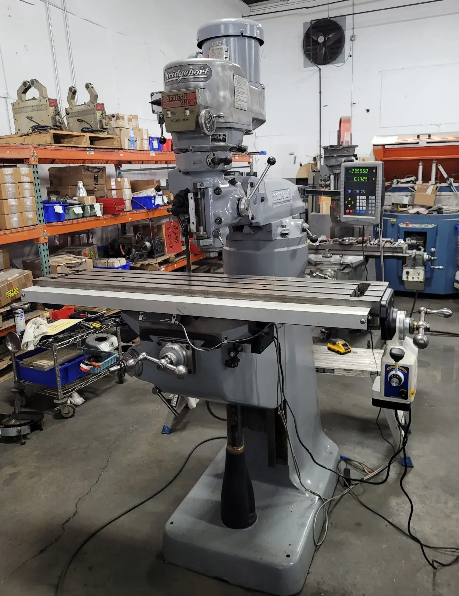 Bridgeport #SERIES-1, vertical knee mill, 9" x 48" table, 2 HP, 2J variable speed head, 60-4200 RPM, R8 - Image 3