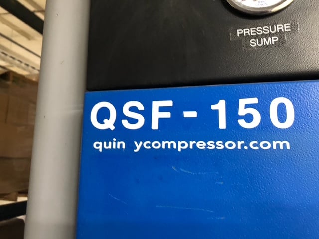 Quincy #QSF-150, rotary screw air compressor, 150 HP, 460 V., 3 Ph., sound enclosure, 20,742 hours - Image 2
