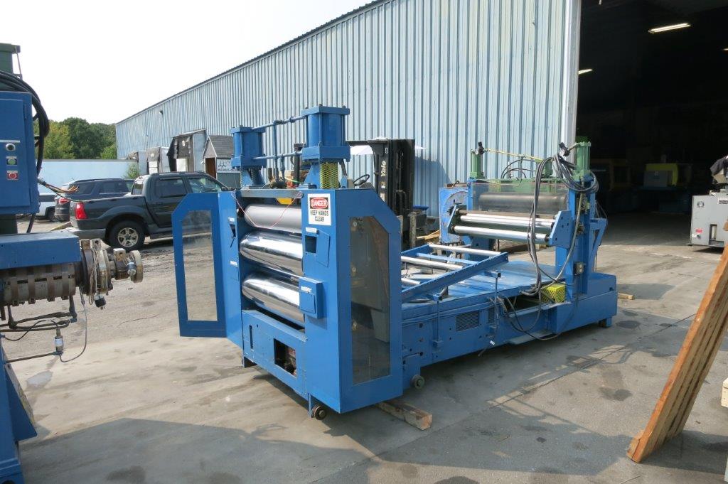 3.5" NRM #PM70, sheet extrusion line, 24:1 L/D, water cooled, 75 HP AC, 3-roll sheet stack, 41" wide chill - Image 2