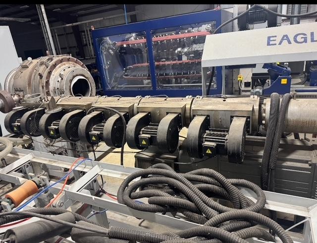 Eagle #190/38-125/25, HDPE pipe extrusion line, dual single screw, NEW - Image 2