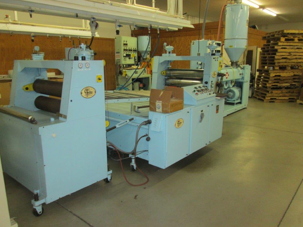 2.5" Goulding, 40" sheet extrusion line, Diamond America 24:1 L/D extruder, 50 HP AC, 40" sheet die, 3-roll - Image 5