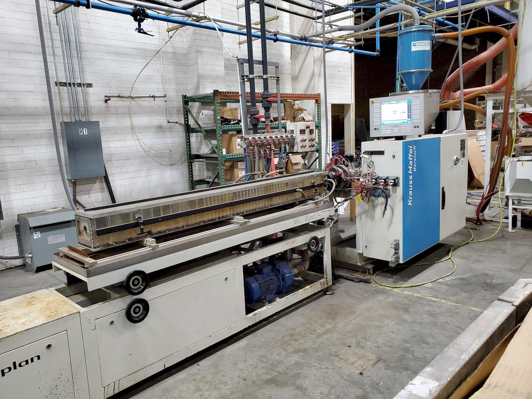 2.4" Krauss Maffei #KME-60-SX, profile extrusion line, 60mm, Calstream CT2500 calibration table, Zumbach - Image 4