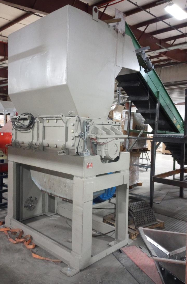 Nelmor #G2056MB, plastic granulator, 150 HP, 5-blade open rotor, scissor cut, discharge auger, 9,400 lb. - Image 2