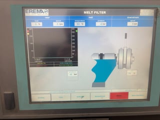 Erema #COAX, ecoSAVE recycling pelletizing line, cutter/compactor extruder, up to 600 lb/hr PP, low hours - Image 4
