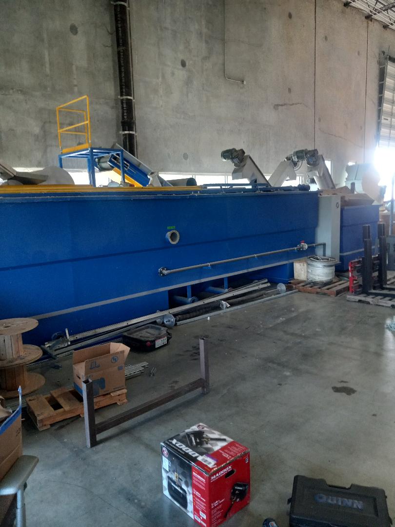 Amstar Machinery, bottle wash system, RDAF-030 dissolved air flotation, TS1000 friction washer, screw - Image 1