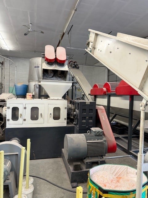 PE/PP Film & Woven Bag Recycling Wash Line, sorting, size reduction, metal removal, hot & cold washing - Image 2