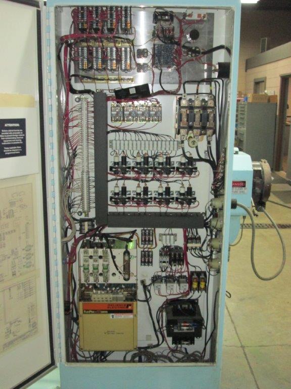 2.5" Akron #PAK-250, extruder, 24:1 L/D, air cooled, 40 HP DC, 2 screws, hopper dryer w/ loader, 1995 - Image 8