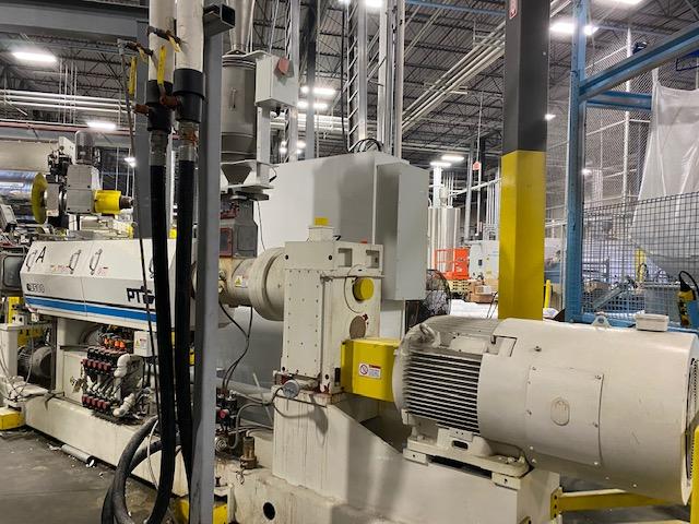 3.5" PTI #3500, extruder, 90mm, 32:1 L/D, dual bolt screen changer, Maag gear pump, static mixer, PET screws - Image 5