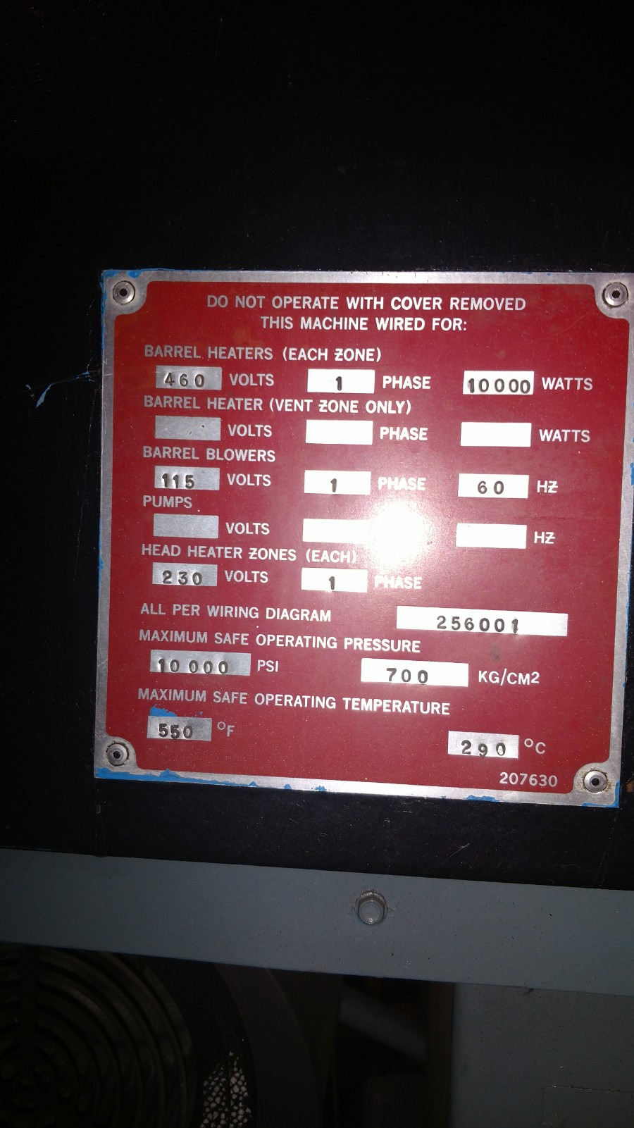 3.5" Davis Standard #DS35, extruder, drive replaced 2016, extra barrel & general purpose screw - Image 9