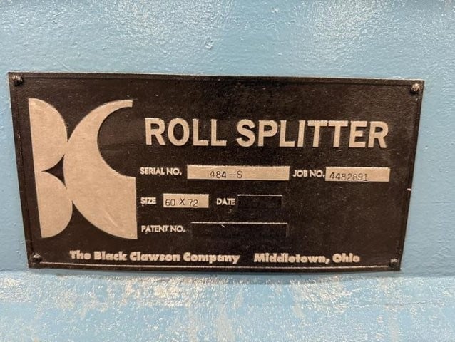 60" x 72" Black Clawson #60X72, hydraulic roll splitter, 60" roll width, 72" max roll diameter, 15 HP, spare - Image 7
