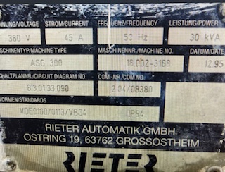 Reiter Automatik #ASG300, strand pelletizer, solid helical rotor, power roll feed, pneumatic tension control - Image 6