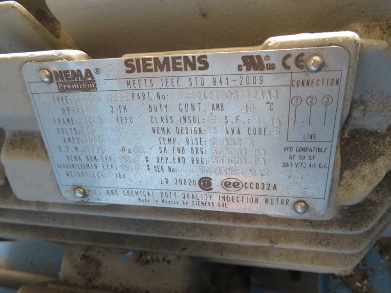 Sterling #9917EL, elutriator system, 10,000 lb/hr, 30 HP take off blower, 25 HP feed blower, #19 cyclone - Image 5