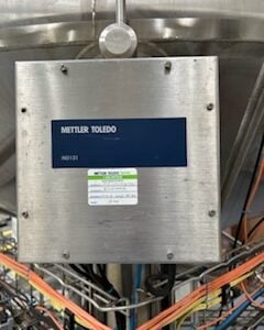 12000 gallon A & B Process, jacketed mix tank, 304L Stainless Steel, load cells, 3 HP mixer, spray balls, 2019 - Image 2