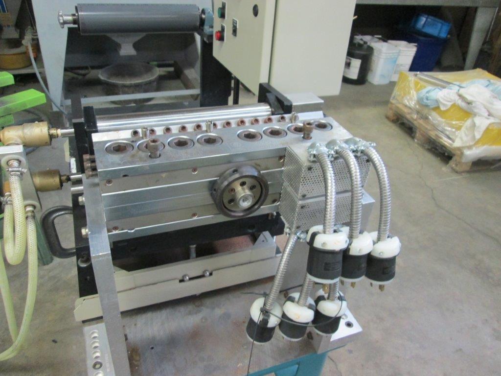 Brabender, lab sheet line, 3-roll 2" x 14", winder, Univex take off, 12" Cloeren sheet die, 115 V. - Image 5