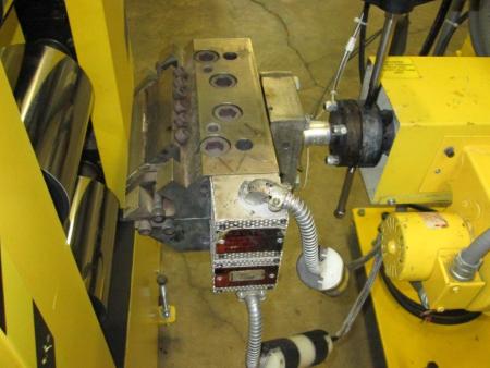 1" Wayne, lab sheet line, 25:1 L/D, 3 HP DC, 6" sheet die, 8-1/2" wide x 6" diameter rolls, winder, 220 V., 1 - Image 3