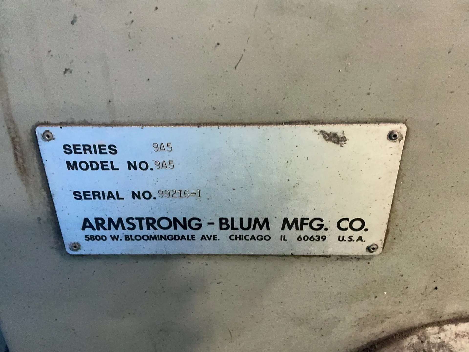 Armstrong-Blum Marvel #9A5, horizontal hack saw, foot switch, 230 V. - Image 6
