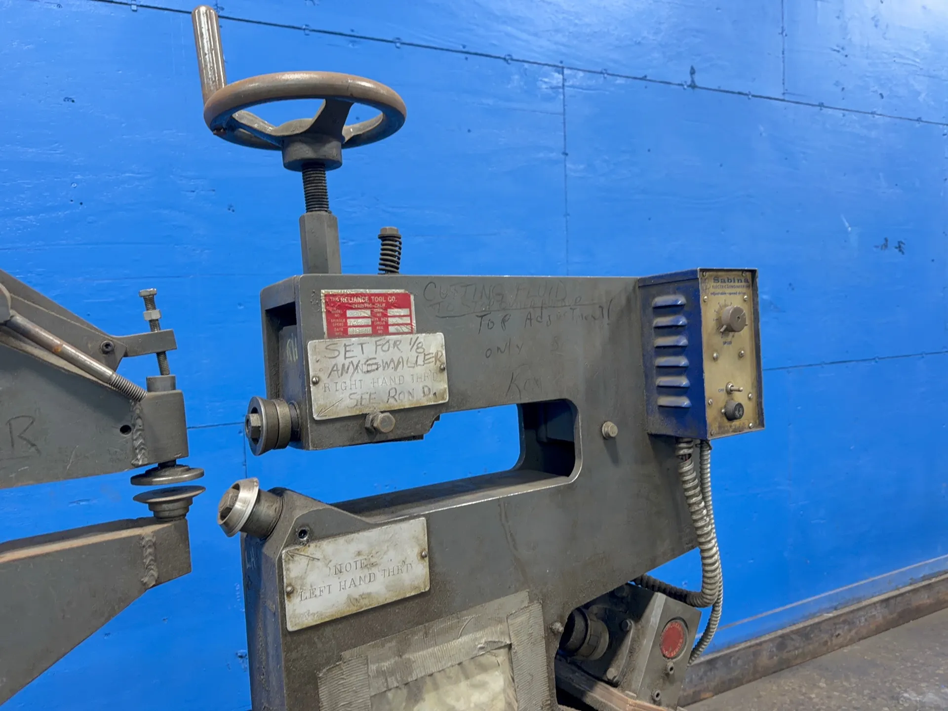Reliance Tool #CH5273, circle shear, 52" capacity, 1.5 HP, Sabina speed drive, 180 VDC, 1981 - Image 4